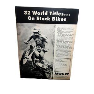1972 Jawa CZ Motorcycles 32 World Titles Vintage Motorcycle Print Ad